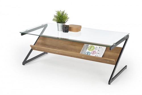 Журнальний стіл IZEDA горіх-чорний 120x60x45 HALMAR